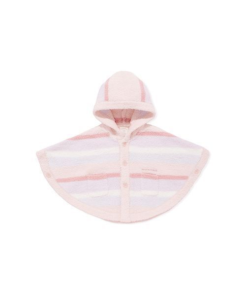 gelato pique(ジェラートピケ)の「【BABY】ベビモコカラフルボーダーポンチョ(ベビーパジャマ/スリーパー・キッズ・ブルー/ピンク・80)」の10枚目の写真