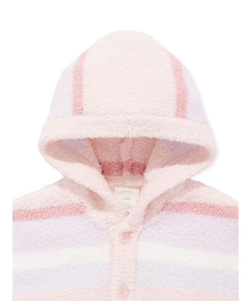 gelato pique(ジェラートピケ)の「【BABY】ベビモコカラフルボーダーポンチョ(ベビーパジャマ/スリーパー・キッズ・ブルー/ピンク・80)」の12枚目の写真
