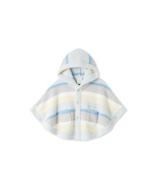 gelato pique(ジェラートピケ)の「【BABY】ベビモコカラフルボーダーポンチョ(ベビーパジャマ/スリーパー・キッズ・ブルー/ピンク・80)」の17枚目の写真