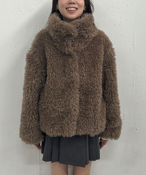 archives プードルファーコート セール】プードルファーショートコート（その他アウター）｜archives