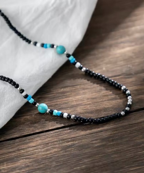 NO WAY（ノーウェイ）の「/ボヘミアンネックレス ビーズ(BDS)（ネックレス・メンズ・ブラック・FREE）」の4枚目の写真