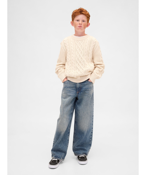 GAP（ギャップ）の「ケーブルニット クルーネックセーター (キッズ)（ニット/セーター・キッズ・ベージュ/レッド・110cm/120cm/130cm/140cm/150cm/160cm）」の8枚目の写真