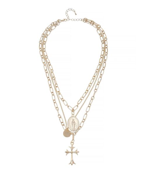 EVRIS（エヴリス）の「MIX CHARM 3連 ネックレス（ネックレス・レディース・シルバー/ゴールド・FREE）」の9枚目の写真