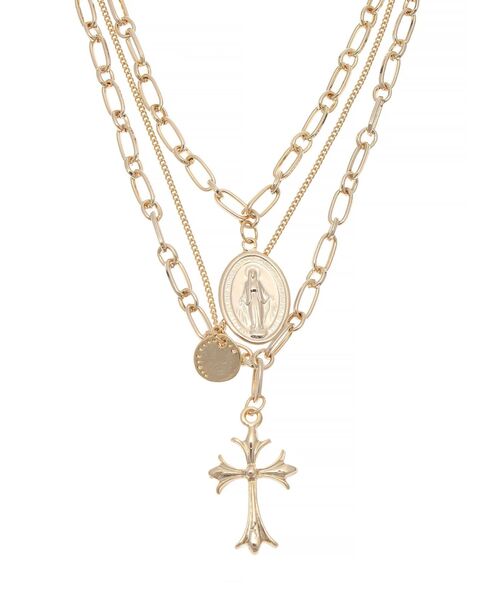 EVRIS（エヴリス）の「MIX CHARM 3連 ネックレス（ネックレス・レディース・シルバー/ゴールド・FREE）」の8枚目の写真