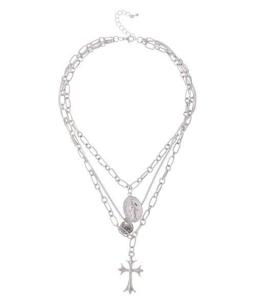 EVRIS（エヴリス）の「MIX CHARM 3連 ネックレス（ネックレス・レディース・シルバー/ゴールド・FREE）」の4枚目の写真