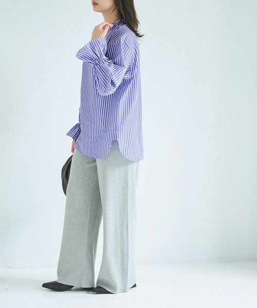 coca(coca)(コカ)の「スタンドフリルブラウス(シャツ/ブラウス・レディース・ホワイト/ストライプ・L/M/S)」の17枚目の写真