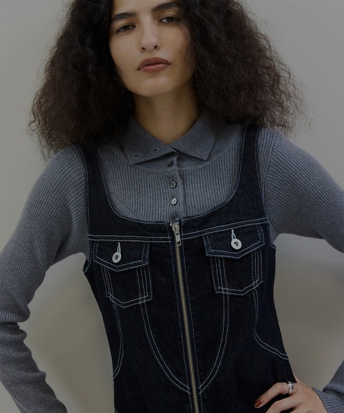 Ameri（アメリ）の「BOLERO SET DENIM DRESS（ワンピース）」 - WEAR