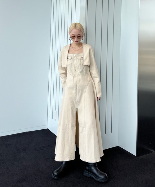 Ameri（アメリ）の「BOLERO SET DENIM DRESS（ワンピース）」 - WEAR