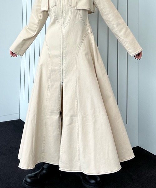 Ameri（アメリ）の「BOLERO SET DENIM DRESS（ワンピース・レディース・インディゴブルー/アイボリー・SMALL/MEDIUM）」の13枚目の写真