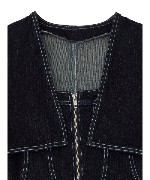 Ameri（アメリ）の「BOLERO SET DENIM DRESS（ワンピース・レディース・インディゴブルー/アイボリー・SMALL/MEDIUM）」の20枚目の写真