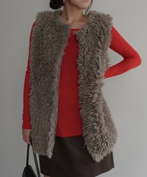 Rashik（ラシク）の「プードルファーミドル丈ベスト（ベスト）」