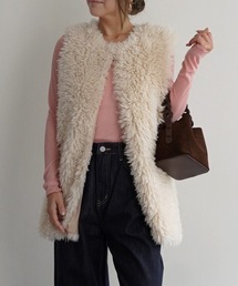 Rashik（ラシク）の「プードルファーミドル丈ベスト（ベスト）」