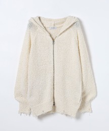 JEANASIS(ジーナシス)のMIXクラッシュダブルZIPフーディ/605960(パーカー)