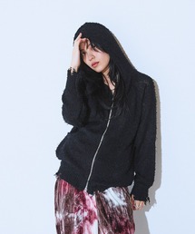 JEANASIS | MIXクラッシュダブルZIPフーディ/605960(パーカー)