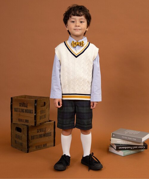 BREEZE（ブリーズ）の「【リンク】フォーマルハーフパンツ_セットアップ可能（その他パンツ・キッズ・グレー/グリーン・100/120/110/90/130）」の3枚目の写真