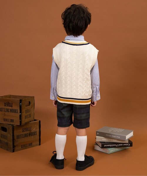 BREEZE（ブリーズ）の「【リンク】フォーマルハーフパンツ_セットアップ可能（その他パンツ・キッズ・グレー/グリーン・100/120/110/90/130）」の4枚目の写真