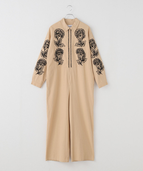 新品✨️サラマリカ リーフプリント コットン サロペット オールインワン 新品✨️サラマリカ リーフプリント コットン サロペット