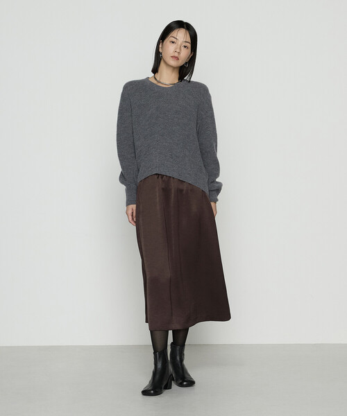 COMME CA(コムサ)の「ビンテージダブルサテン スカート(スカート・レディース・ブラック/ブラウン・9号/11号)」の9枚目の写真