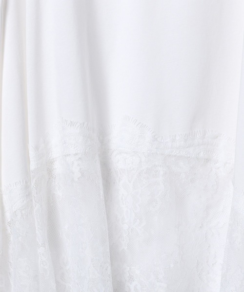JEANASIS（ジーナシス）の「レースドッキングロンTEE/608975（Tシャツ/カットソー・レディース・ホワイト/ホワイト系その他/ブラック系その他/ブラック/ホワイト系その他2/ブラック系その他2・FREE）」の17枚目の写真