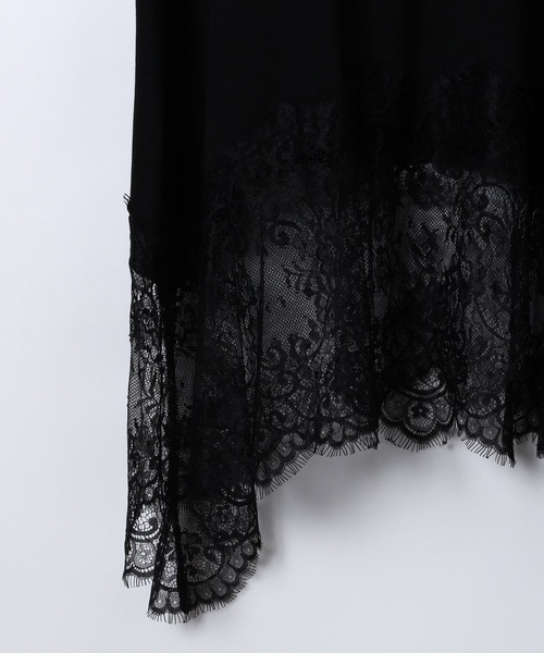 JEANASIS（ジーナシス）の「レースドッキングロンTEE/608975（Tシャツ/カットソー・レディース・ホワイト/ホワイト系その他/ブラック系その他/ブラック/ホワイト系その他2/ブラック系その他2・FREE）」の8枚目の写真