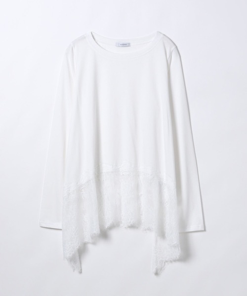 JEANASIS（ジーナシス）の「レースドッキングロンTEE/608975（Tシャツ/カットソー・レディース・ホワイト/ホワイト系その他/ブラック系その他/ブラック/ホワイト系その他2/ブラック系その他2・FREE）」の21枚目の写真