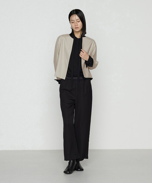 K.T KIYOKO TAKASE(キヨコタカセ)の「【セットアップ対応】ストレッチフラノノーカラージャケット(セットアップ・レディース・トップグレー/ブラック/ベージュ系その他・9号/7号)」の5枚目の写真