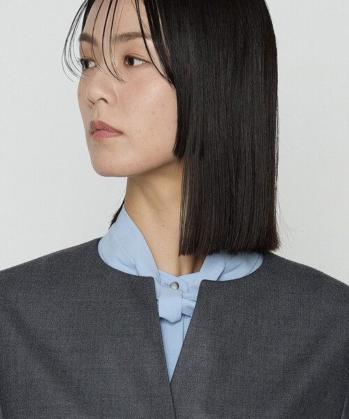 K.T KIYOKO TAKASE(キヨコタカセ)の「【セットアップ対応】ストレッチフラノノーカラージャケット(セットアップ・レディース・トップグレー/ブラック/ベージュ系その他・9号/7号)」の17枚目の写真