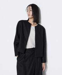 K.T KIYOKO TAKASE（キヨコタカセ）の「【セットアップ対応】ストレッチフラノノーカラージャケット（セットアップ）」