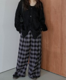 AMELY | チェックルーズシルエットタックパンツ(その他パンツ)