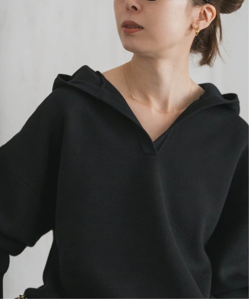 Noble（ノーブル）の「《追加》接結タック編みフードプルオーバー（ニット/セーター・レディース・ブラウン/グレー系その他/ブラック・FREE）」の20枚目の写真