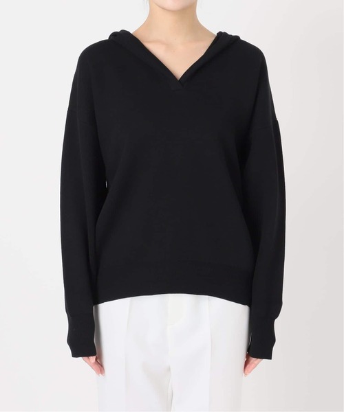 Noble（ノーブル）の「《追加》接結タック編みフードプルオーバー（ニット/セーター・レディース・ブラウン/グレー系その他/ブラック・FREE）」の15枚目の写真