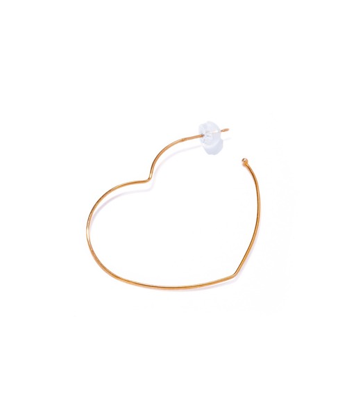 les bonbon(ルボンボン)の「【les bonbon】pulse pierce/パルス ピアス 10金 ハート フープ(ピアス(両耳用)・レディース・イエローゴールド・FREE)」の5枚目の写真