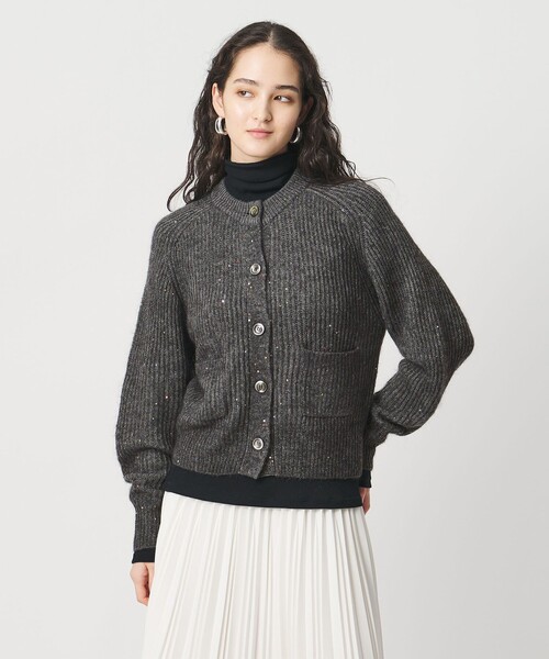 UNITED ARROWS（ユナイテッドアローズ）の「フラワー スパンコール カーディガン（カーディガン/ボレロ・レディース・オフホワイト/ライトピンク/ダークグレー・FREE）」の22枚目の写真