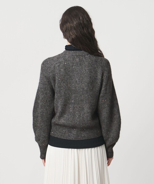 UNITED ARROWS（ユナイテッドアローズ）の「フラワー スパンコール カーディガン（カーディガン/ボレロ・レディース・オフホワイト/ライトピンク/ダークグレー・FREE）」の9枚目の写真