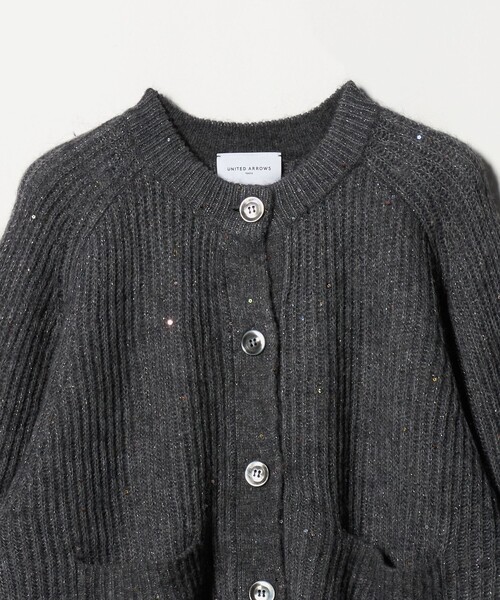 UNITED ARROWS（ユナイテッドアローズ）の「フラワー スパンコール カーディガン（カーディガン/ボレロ・レディース・オフホワイト/ライトピンク/ダークグレー・FREE）」の12枚目の写真