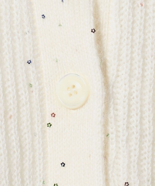 UNITED ARROWS（ユナイテッドアローズ）の「フラワー スパンコール カーディガン（カーディガン/ボレロ・レディース・オフホワイト/ライトピンク/ダークグレー・FREE）」の5枚目の写真
