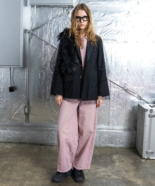 AULA AILA（アウラアイラ）の「【セットアップ着用可】リバーシブルシアージャケット（テーラードジャケット・レディース・グレー/グレイッシュベージュ/ブラック・0）」の17枚目の写真