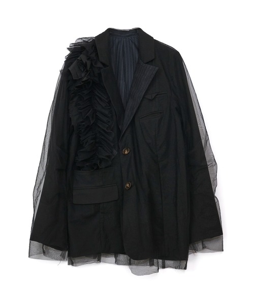 AULA AILA（アウラアイラ）の「【セットアップ着用可】リバーシブルシアージャケット（テーラードジャケット・レディース・グレー/グレイッシュベージュ/ブラック・0）」の18枚目の写真