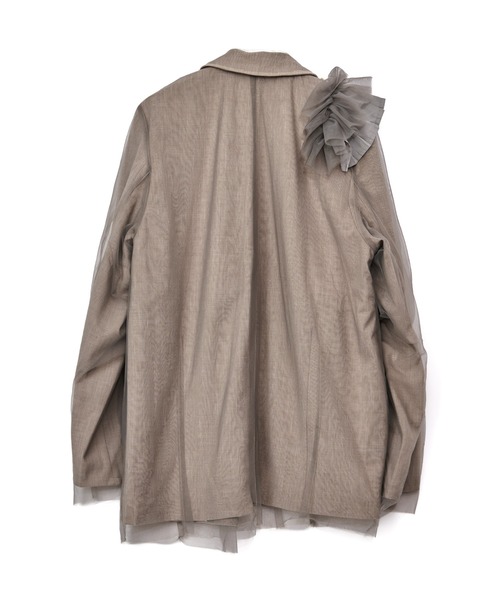 AULA AILA（アウラアイラ）の「【セットアップ着用可】リバーシブルシアージャケット（テーラードジャケット・レディース・グレー/グレイッシュベージュ/ブラック・0）」の22枚目の写真