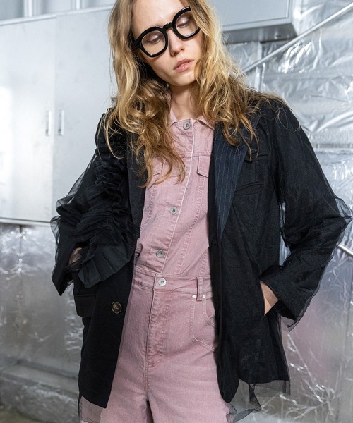 AULA AILA（アウラアイラ）の「【セットアップ着用可】リバーシブルシアージャケット（テーラードジャケット・レディース・グレー/グレイッシュベージュ/ブラック・0）」の12枚目の写真