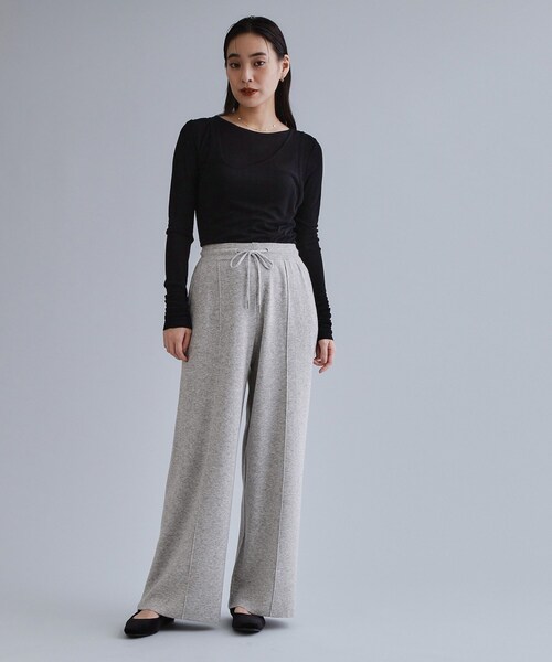 セール】【es】ニットワイドパンツ【洗濯機OK】（その他パンツ