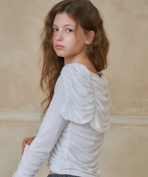 RONRON（ロンロン）の「PENDANT SHIRRING SAILOR ZIP UP WHITE（Tシャツ/カットソー）」