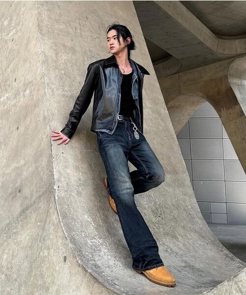 DOFFJASON（ドフジェーソン）の「パイロ シングル レザー ジャケット ブラック（ライダースジャケット・メンズ・その他・LARGE/X-LARGE/XX-LARGE/MEDIUM）」の8枚目の写真