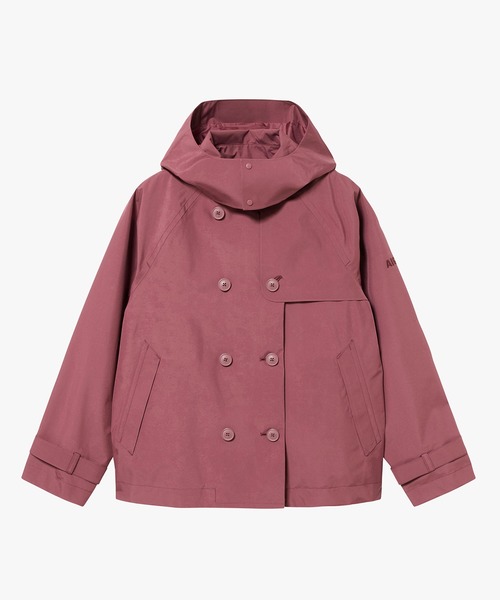 AIGLE(エーグル)の「GORE TEX ゴアテックス 防風 防水 透湿 2レイヤー ショートトレンチコート / フード脱着可(トレンチコート・レディース・バーガンディー/グレー/ブラック/アイボリー・38/36/40)」の16枚目の写真