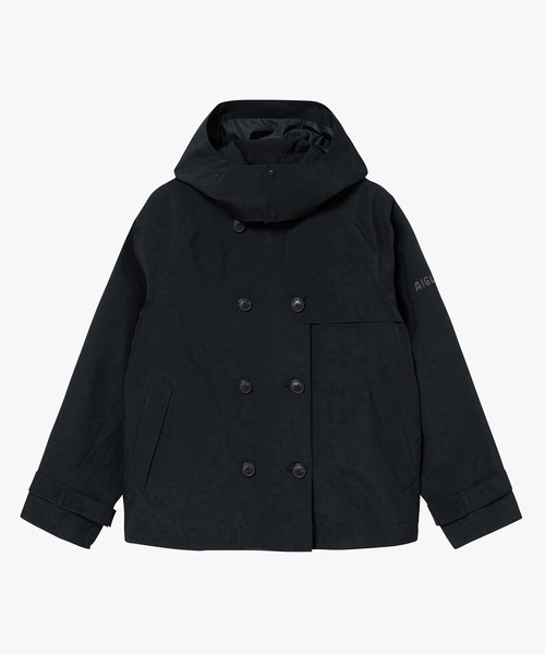 AIGLE(エーグル)の「GORE TEX ゴアテックス 防風 防水 透湿 2レイヤー ショートトレンチコート / フード脱着可(トレンチコート・レディース・バーガンディー/グレー/ブラック/アイボリー・38/36/40)」の5枚目の写真