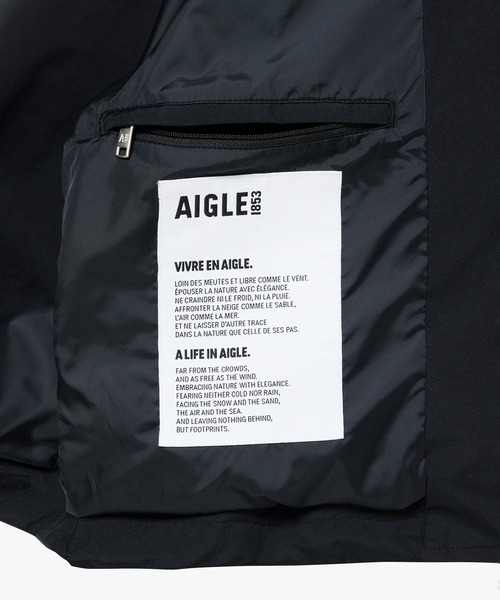 AIGLE(エーグル)の「GORE TEX ゴアテックス 防風 防水 透湿 2レイヤー ショートトレンチコート / フード脱着可(トレンチコート・レディース・バーガンディー/グレー/ブラック/アイボリー・38/36/40)」の15枚目の写真