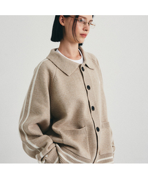 GAKKAI UNIONS（ガッカイユニオンズ）の「スポーツカラーラグランニットカーディガンベージュ（カーディガン/ボレロ・メンズ）」