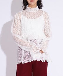 PUNYUS | レースフレアチュニック(Tシャツ/カットソー)