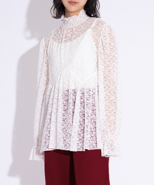 レースフレアチュニック（Tシャツ/カットソー）｜PUNYUS（プニュズ）の