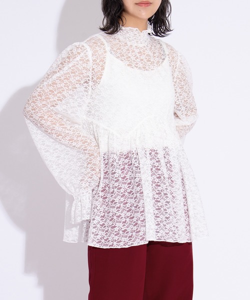 レースフレアチュニック（Tシャツ/カットソー）｜PUNYUS（プニュズ）の